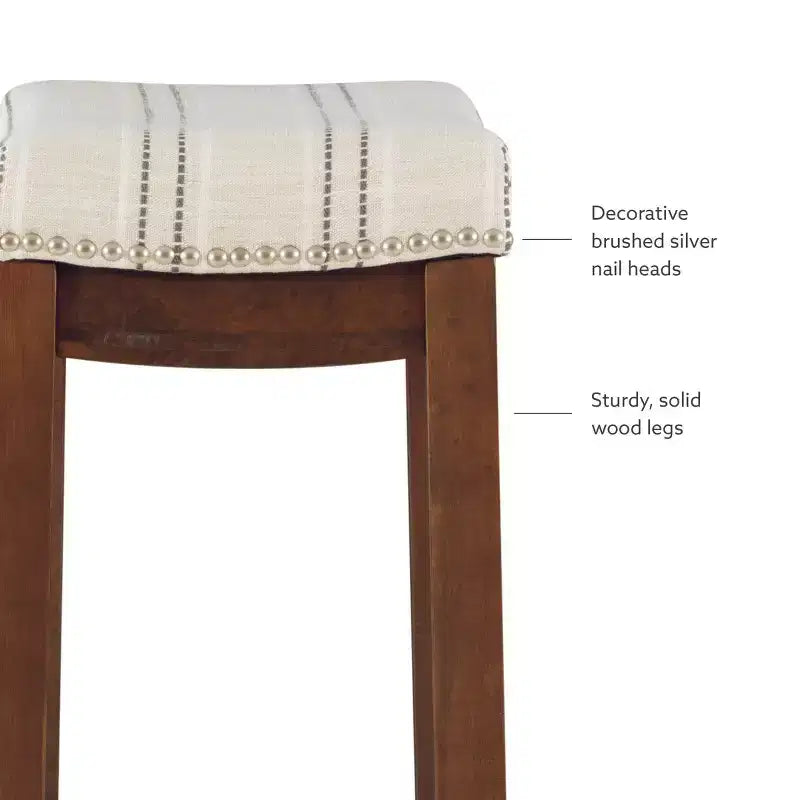 Tabouret de bar sans dossier rustique Claridge - Linon