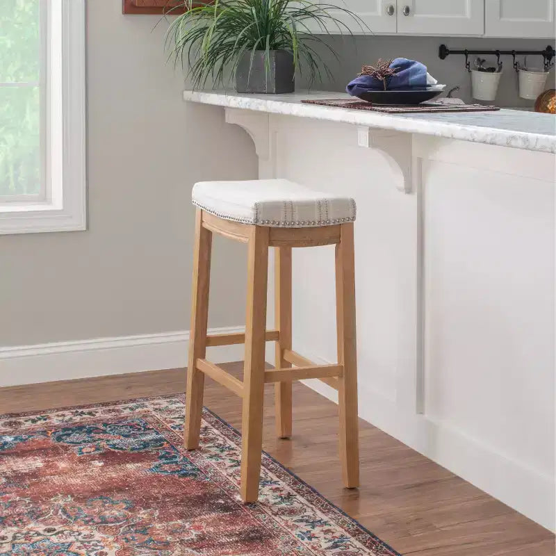Tabouret de bar sans dossier rustique Claridge - Linon