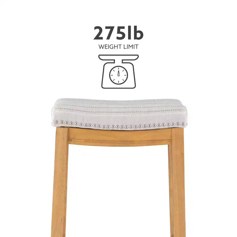 Tabouret de bar sans dossier rustique Claridge - Linon