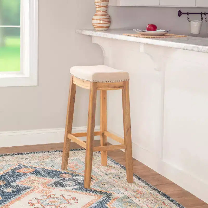 Tabouret de bar sans dossier rustique Claridge - Linon