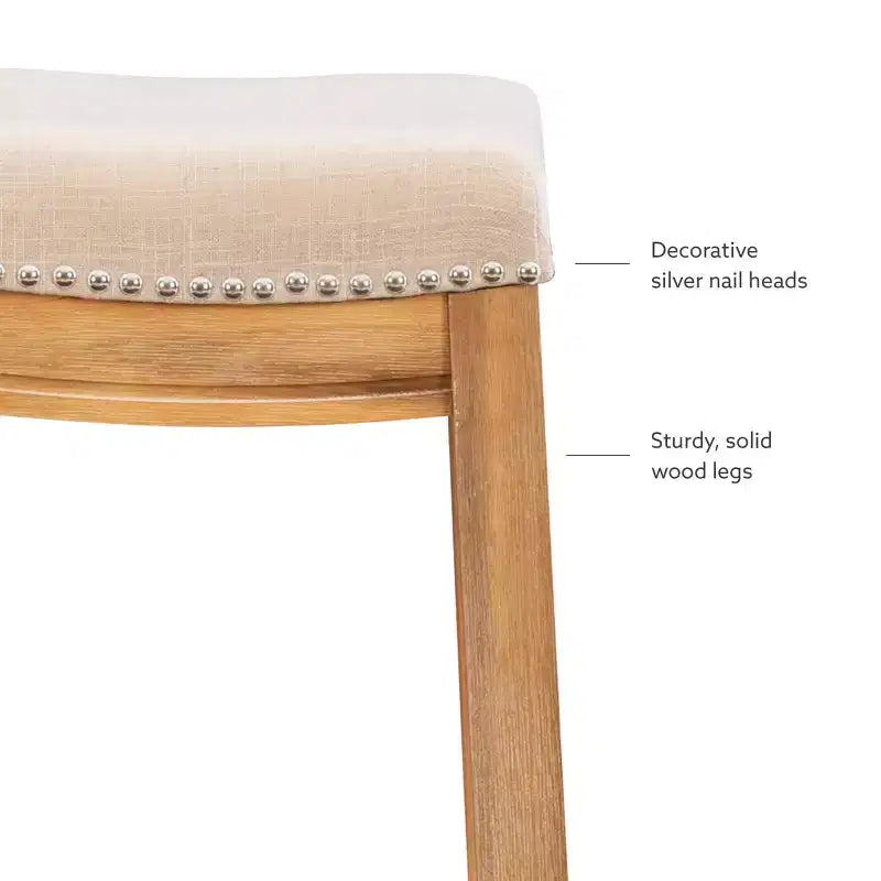 Tabouret de bar sans dossier rustique Claridge - Linon