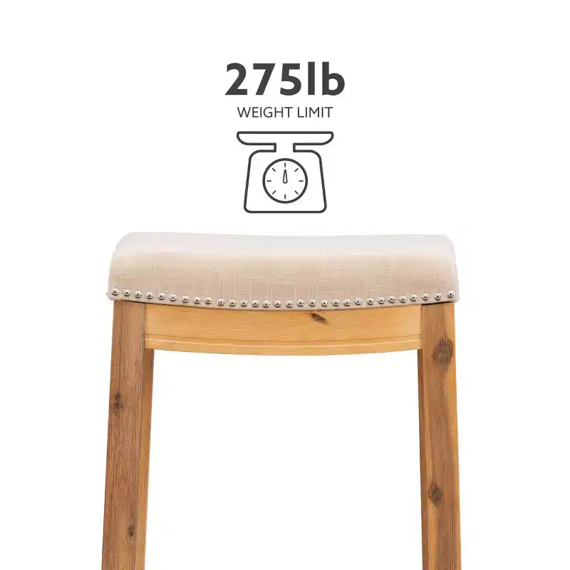 Tabouret de bar sans dossier rustique Claridge - Linon