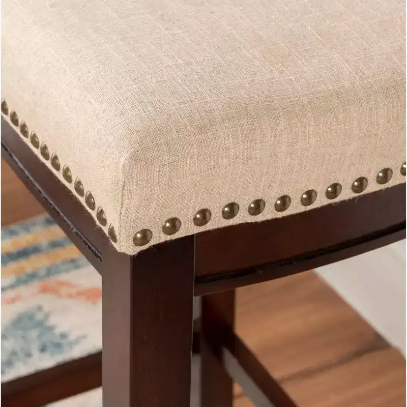 Tabouret de bar sans dossier rustique Claridge - Linon