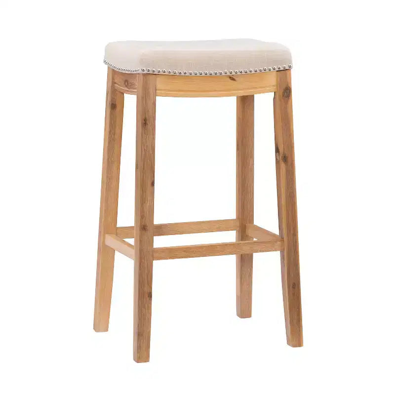 Tabouret de bar sans dossier rustique Claridge - Linon