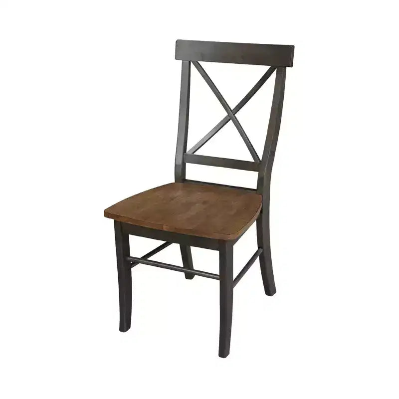 Table à rabats double 42 Mase avec 2 chaises à dossier en X - International Concepts