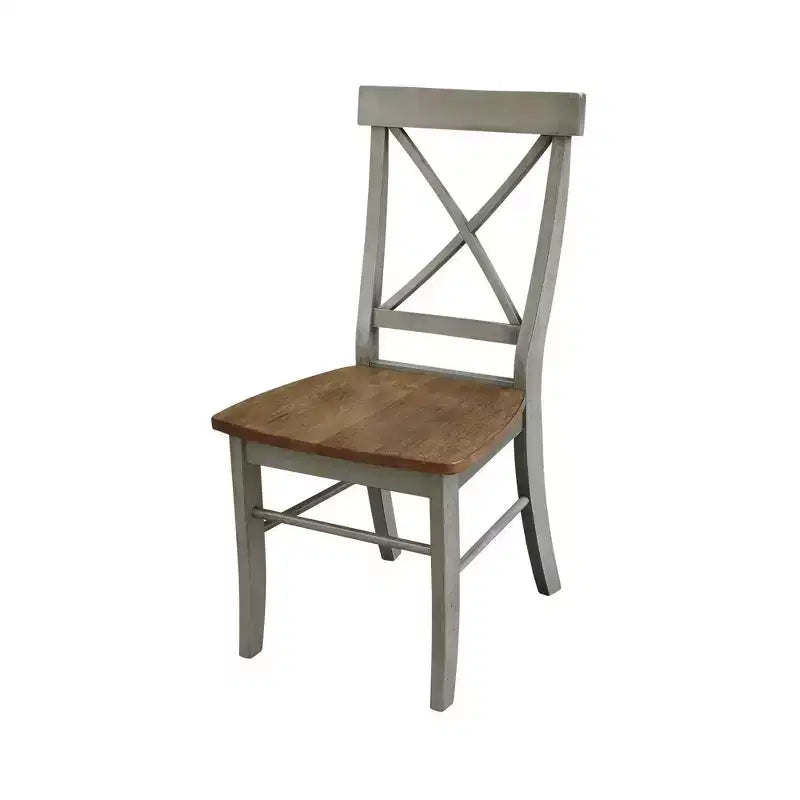 Table à rabats double 42 Mase avec 2 chaises à dossier en X - International Concepts