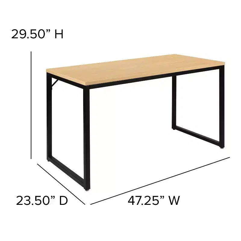 Flash Furniture Tiverton - Bureau moderne industriel - Bureau d'ordinateur de qualité commerciale et bureau à domicile - 47 de long