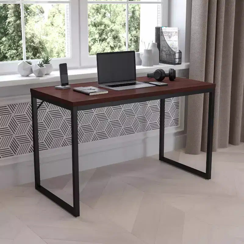 Flash Furniture Tiverton - Bureau moderne industriel - Bureau d'ordinateur de qualité commerciale et bureau à domicile - 47 de long