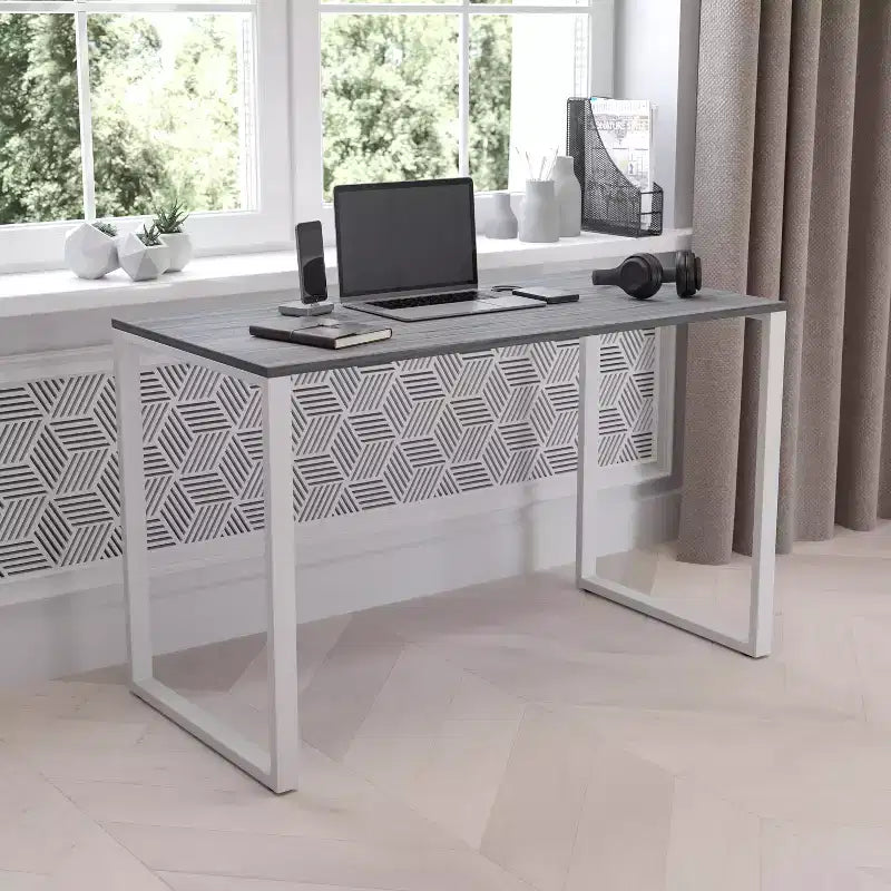 Flash Furniture Tiverton - Bureau moderne industriel - Bureau d'ordinateur de qualité commerciale et bureau à domicile - 47 de long
