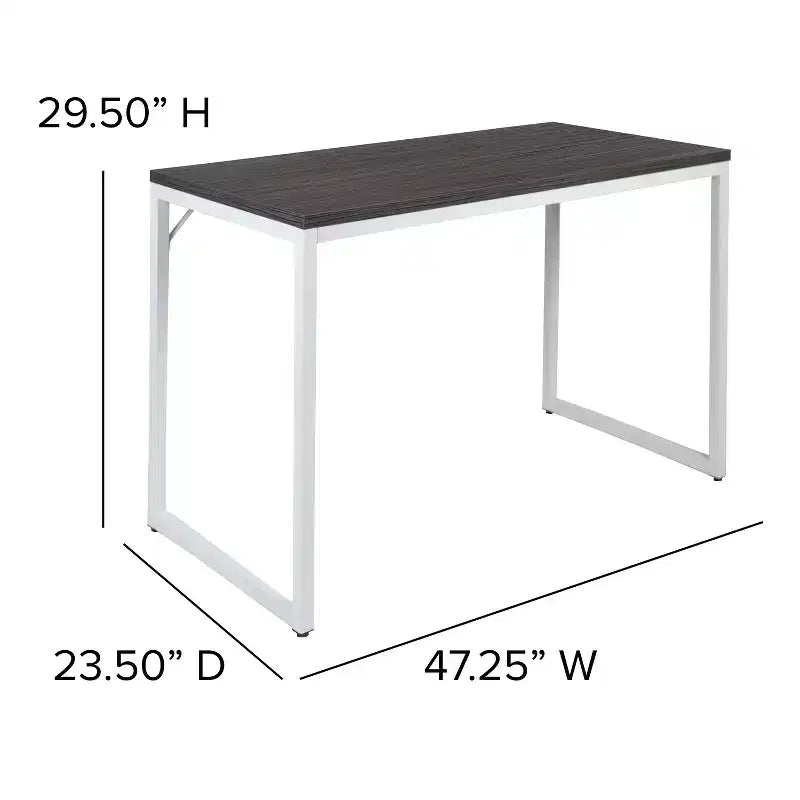 Flash Furniture Tiverton - Bureau moderne industriel - Bureau d'ordinateur de qualité commerciale et bureau à domicile - 47 de long