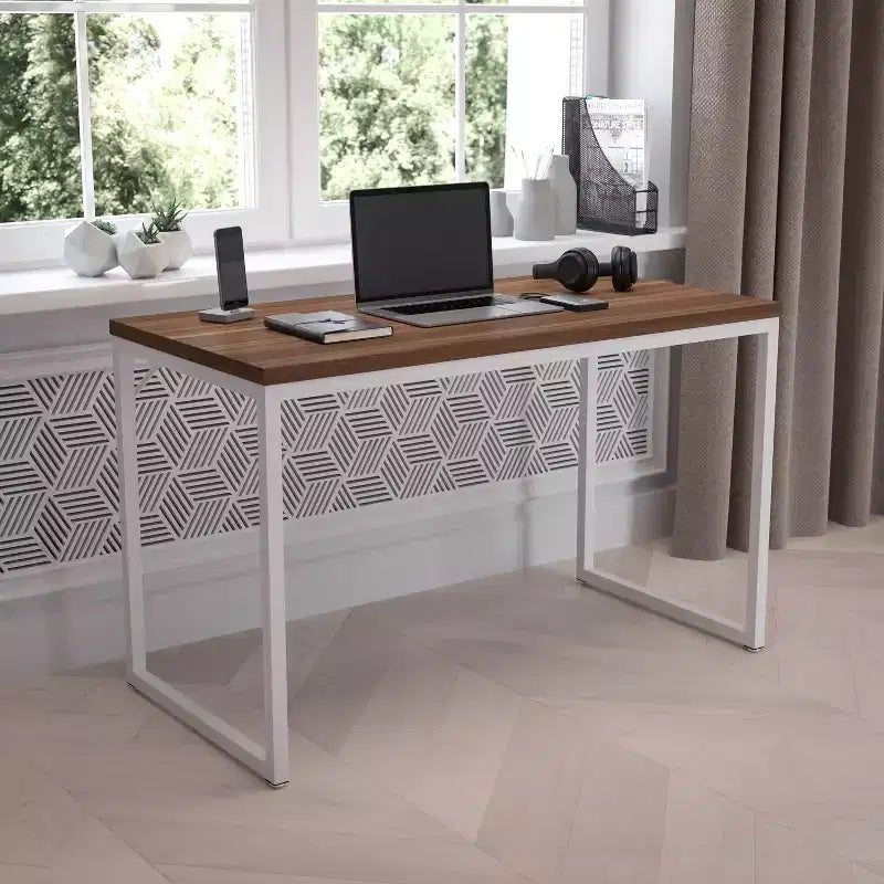 Flash Furniture Tiverton - Bureau moderne industriel - Bureau d'ordinateur de qualité commerciale et bureau à domicile - 47 de long
