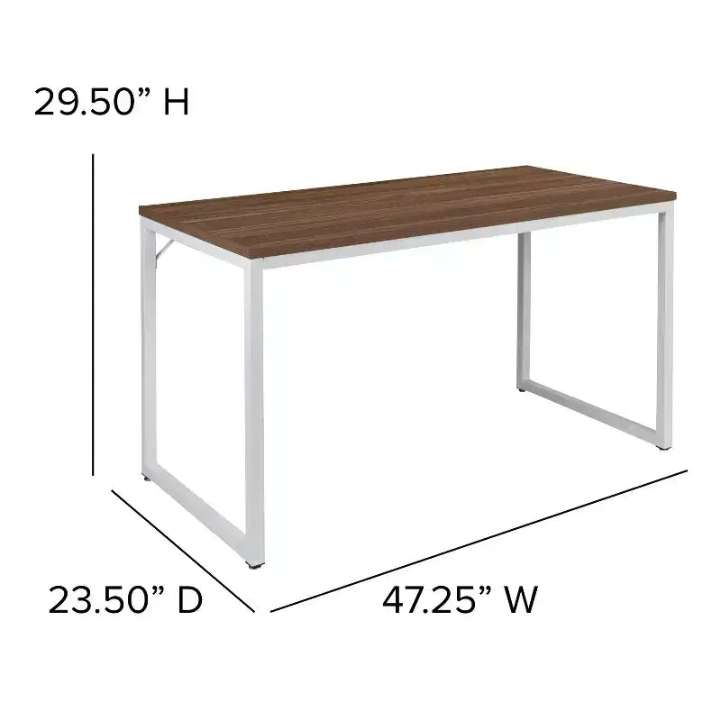 Flash Furniture Tiverton - Bureau moderne industriel - Bureau d'ordinateur de qualité commerciale et bureau à domicile - 47 de long