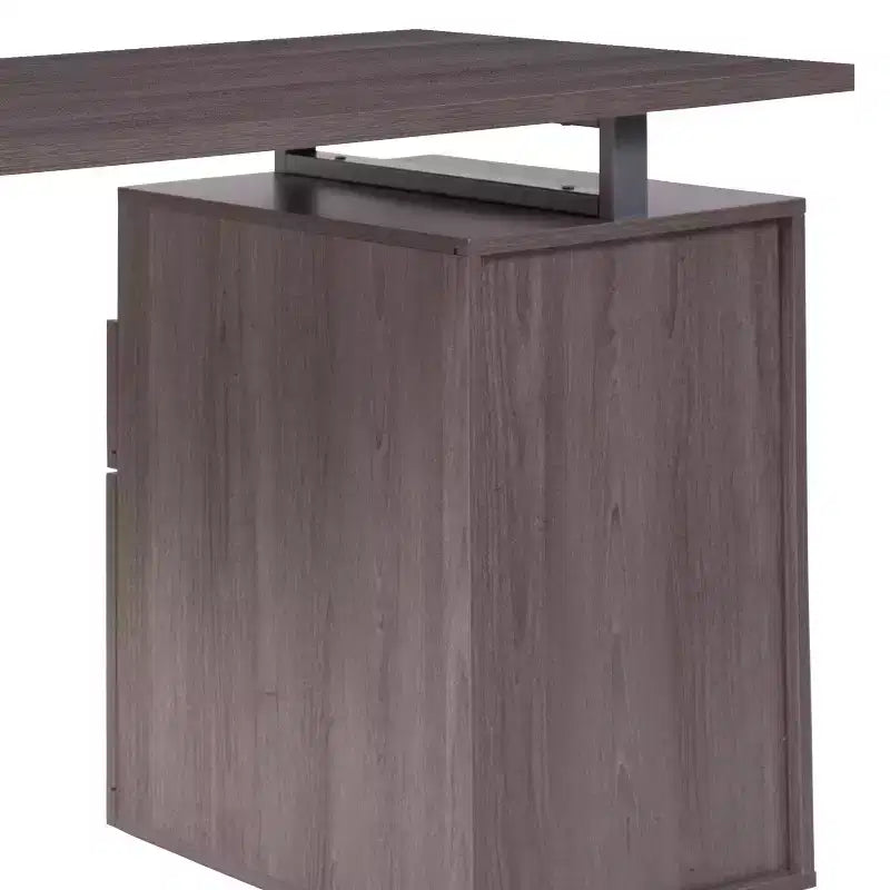 Bureau Harwood Flash Furniture avec deux tiroirs et cadre en métal