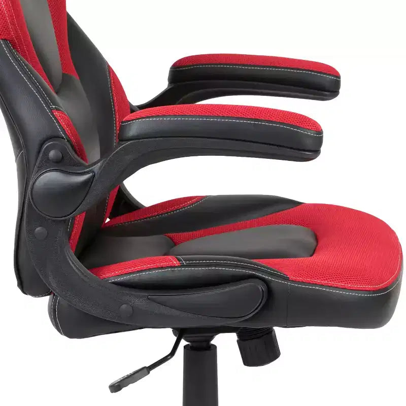 Ensemble bureau de jeu et chaise de course Flash Furniture avec porte-gobelet et crochet pour casque