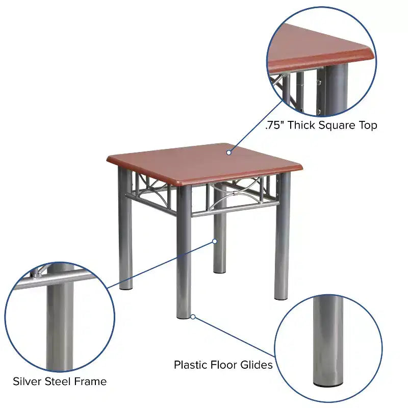 Table d'appoint Flash Furniture en stratifié avec cadre en acier