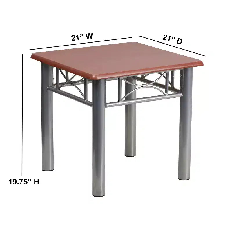 Table d'appoint Flash Furniture en stratifié avec cadre en acier
