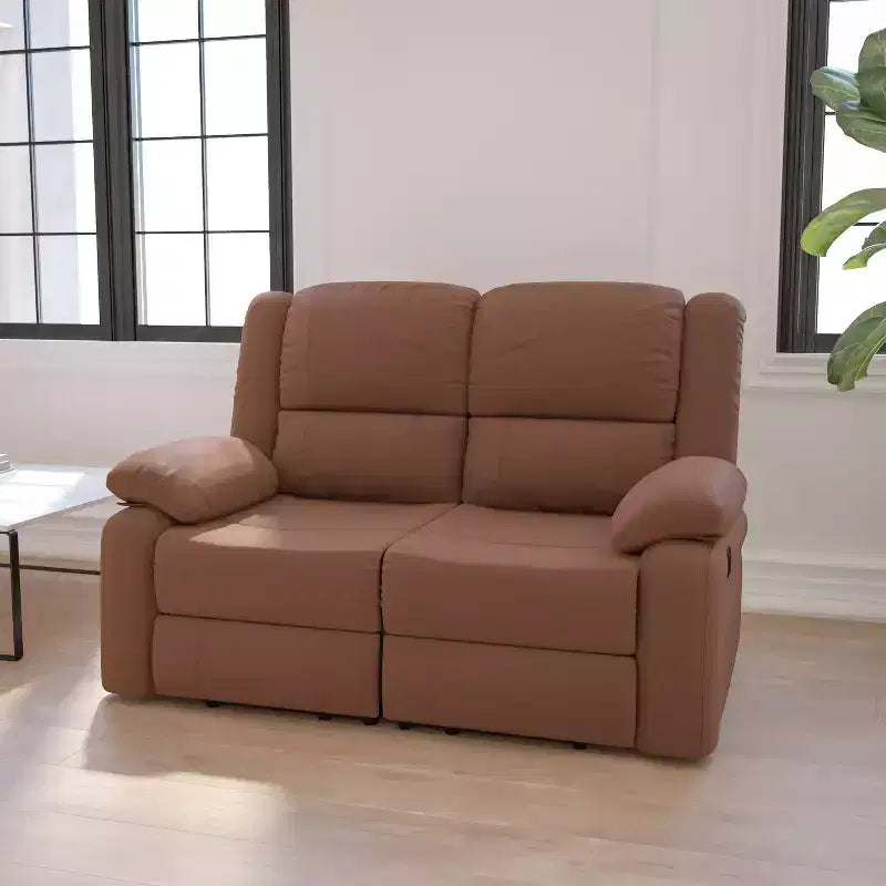 Causeuse série Harmony de Flash Furniture avec deux repose-pieds intégrés