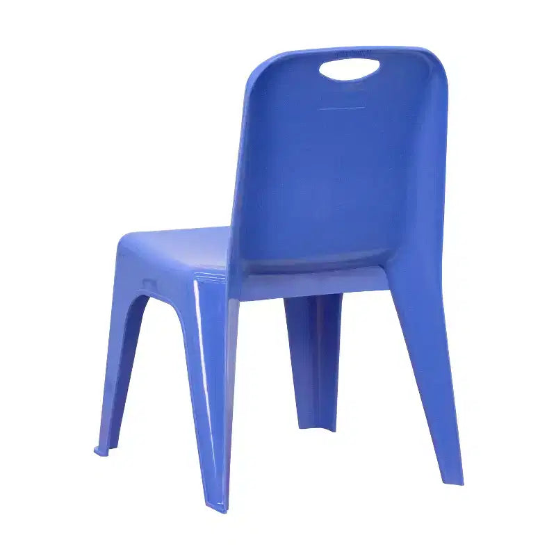 Flash Furniture Chaise d'écolier empilable en plastique par lot de 4 avec poignée de transport et hauteur d'assise de 28 cm