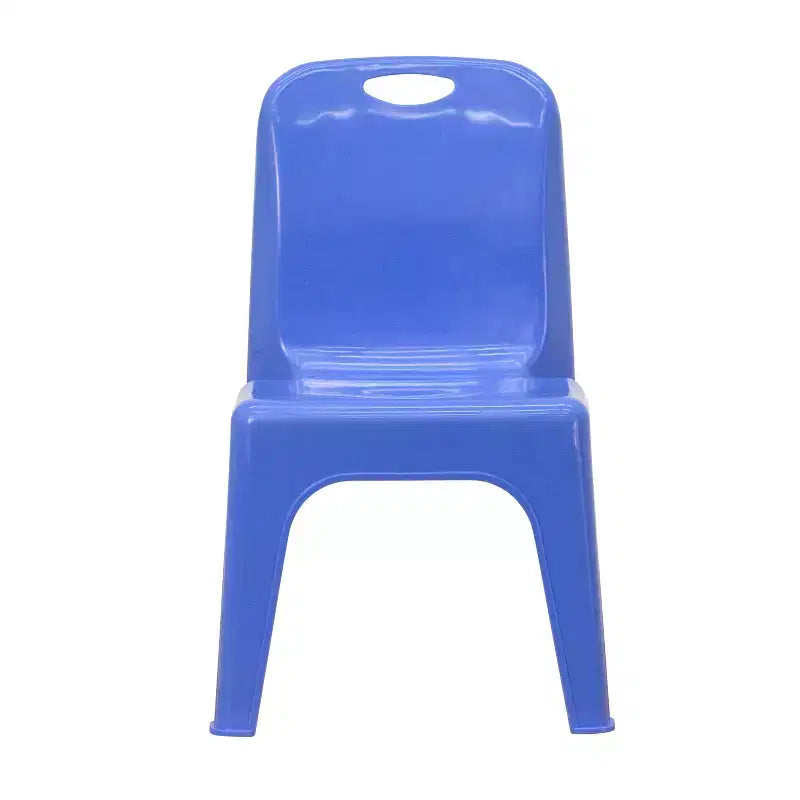 Flash Furniture Chaise d'écolier empilable en plastique par lot de 4 avec poignée de transport et hauteur d'assise de 28 cm