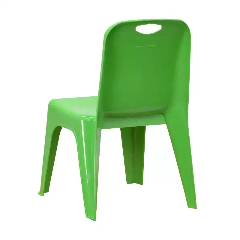 Flash Furniture Chaise d'écolier empilable en plastique par lot de 4 avec poignée de transport et hauteur d'assise de 28 cm