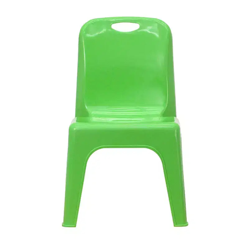 Flash Furniture Chaise d'écolier empilable en plastique par lot de 4 avec poignée de transport et hauteur d'assise de 28 cm