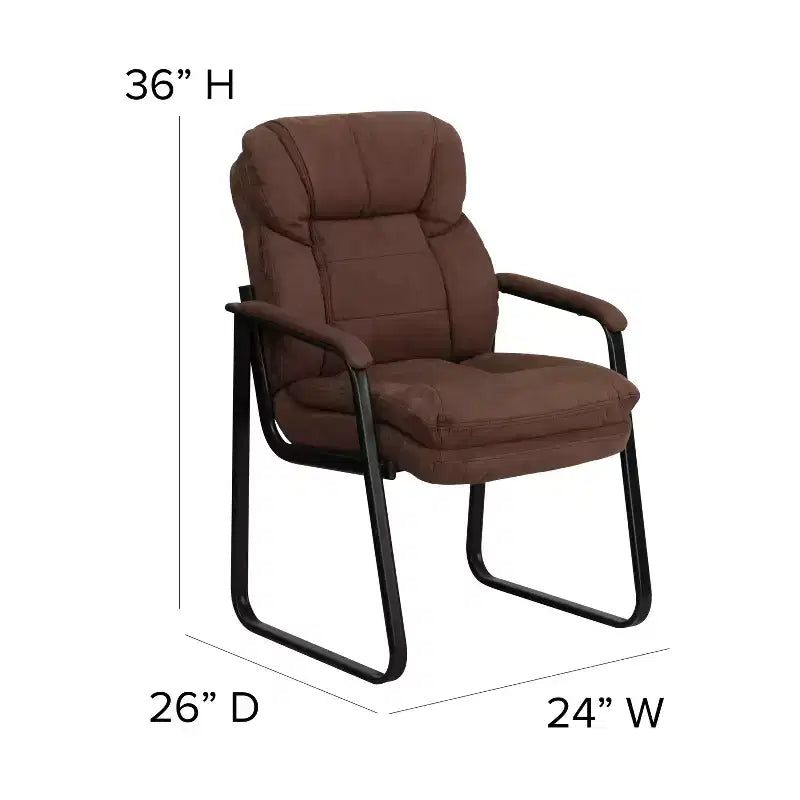 Flash Furniture Fauteuil d'accueil Executive avec support lombaire et piétement luge