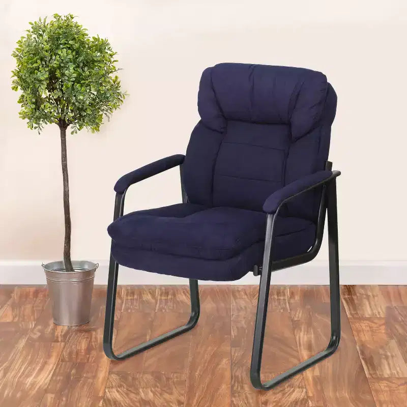 Flash Furniture Fauteuil d'accueil Executive avec support lombaire et piétement luge