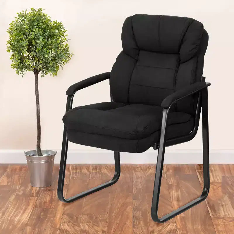 Flash Furniture Fauteuil d'accueil Executive avec support lombaire et piétement luge