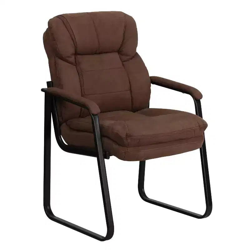 Flash Furniture Fauteuil d'accueil Executive avec support lombaire et piétement luge