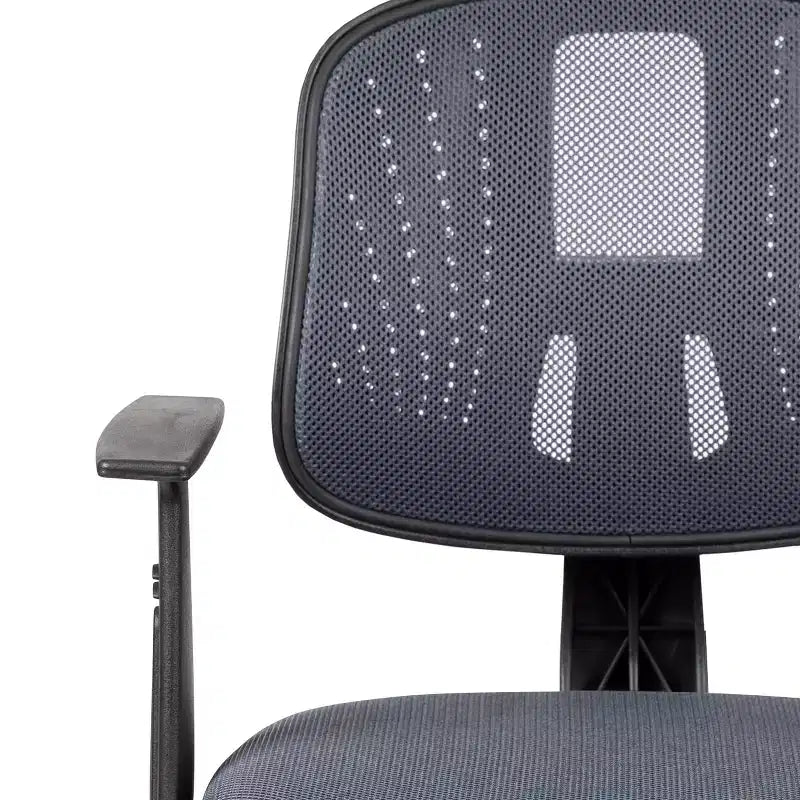 Chaise de bureau Flash Furniture Flash Fundamentals pivotante en maille à dossier mi-hauteur avec dossier pivotant et accoudoirs