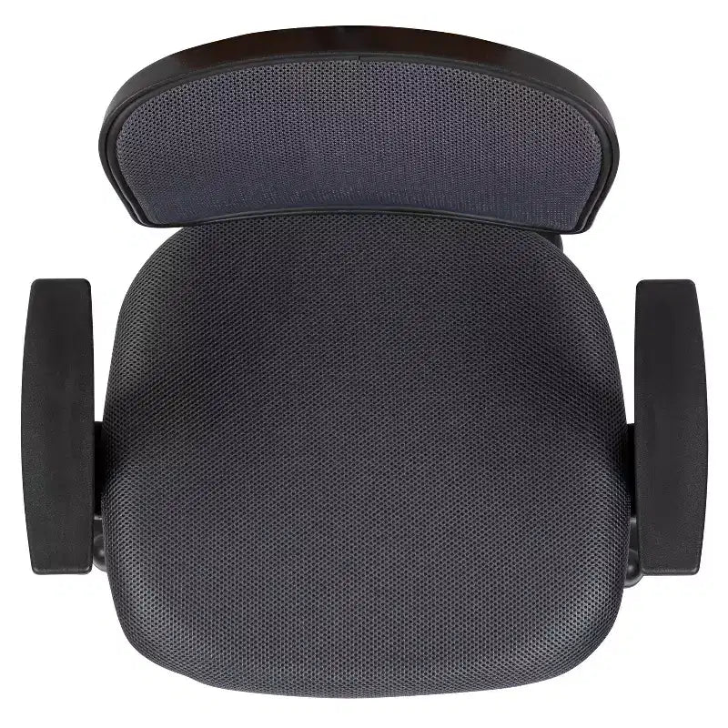 Chaise de bureau Flash Furniture Flash Fundamentals pivotante en maille à dossier mi-hauteur avec dossier pivotant et accoudoirs