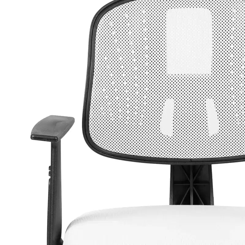 Chaise de bureau Flash Furniture Flash Fundamentals pivotante en maille à dossier mi-hauteur avec dossier pivotant et accoudoirs