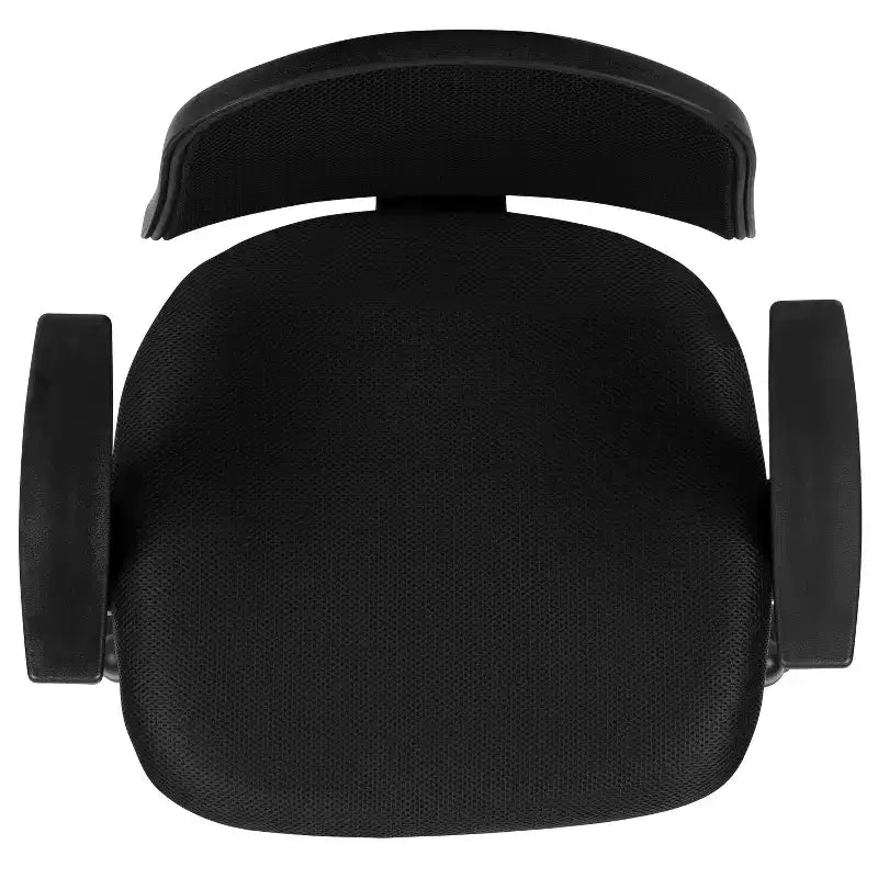 Chaise de bureau Flash Furniture Flash Fundamentals pivotante en maille à dossier mi-hauteur avec dossier pivotant et accoudoirs