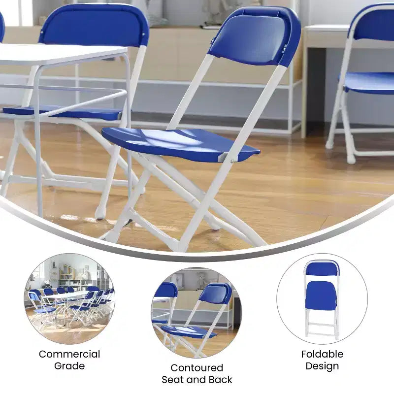 Flash Furniture Lot de 2 chaises pliantes en plastique pour enfants