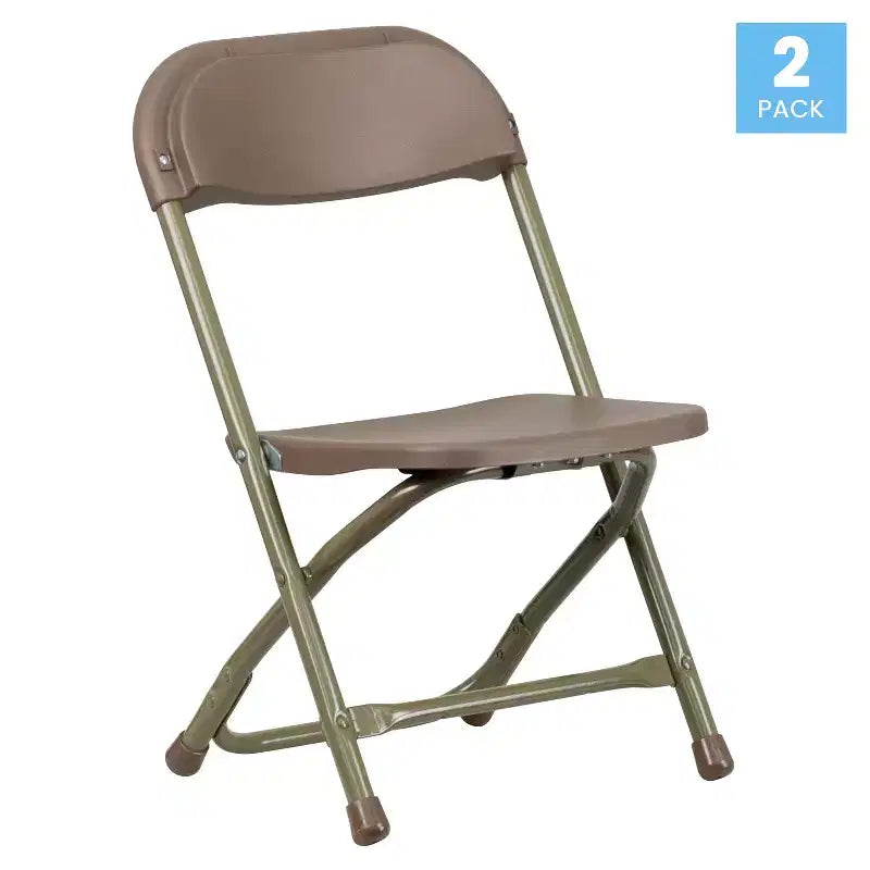 Flash Furniture Lot de 2 chaises pliantes en plastique pour enfants