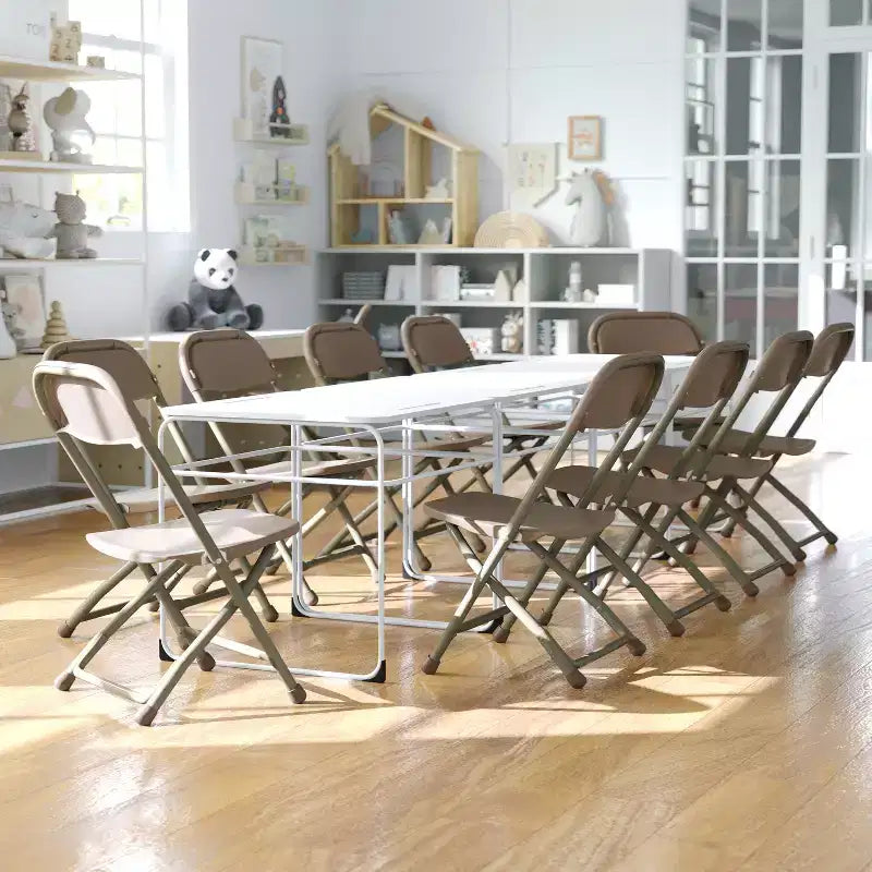 Flash Furniture Lot de 2 chaises pliantes en plastique pour enfants