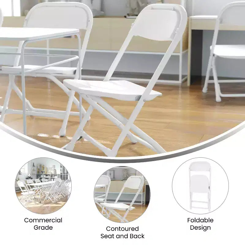 Flash Furniture Lot de 2 chaises pliantes en plastique pour enfants