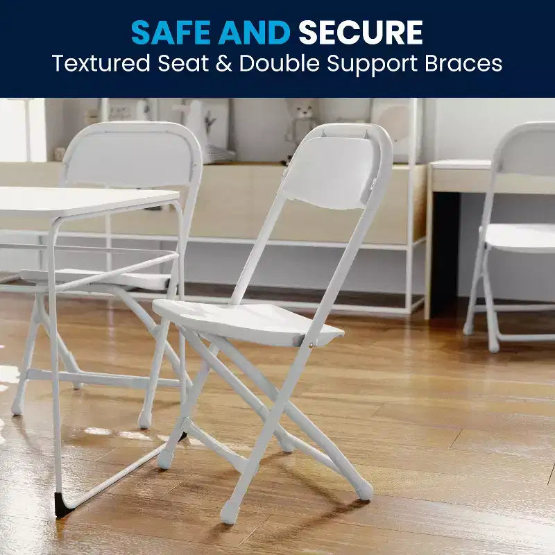 Flash Furniture Lot de 2 chaises pliantes en plastique pour enfants
