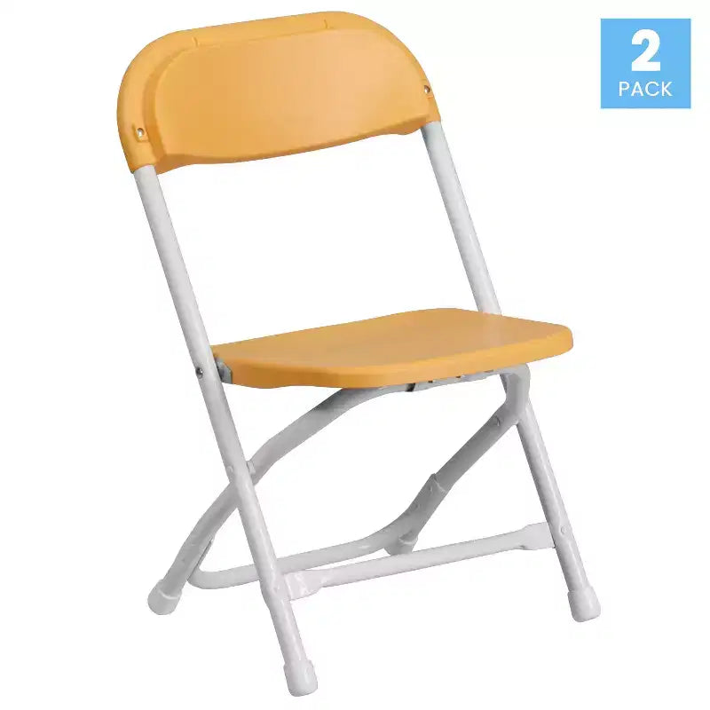 Flash Furniture Lot de 2 chaises pliantes en plastique pour enfants