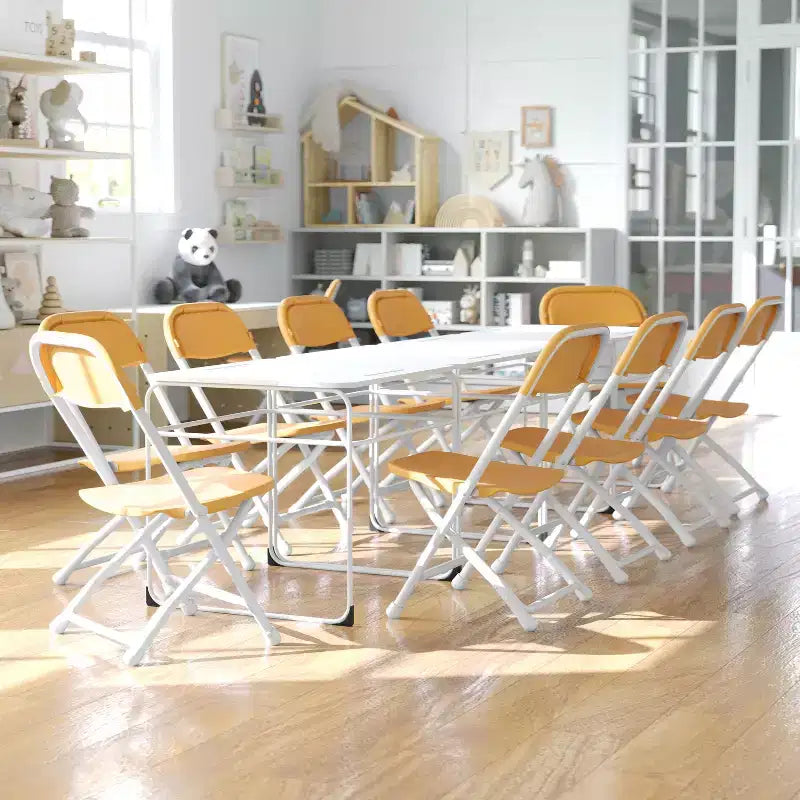 Flash Furniture Lot de 2 chaises pliantes en plastique pour enfants