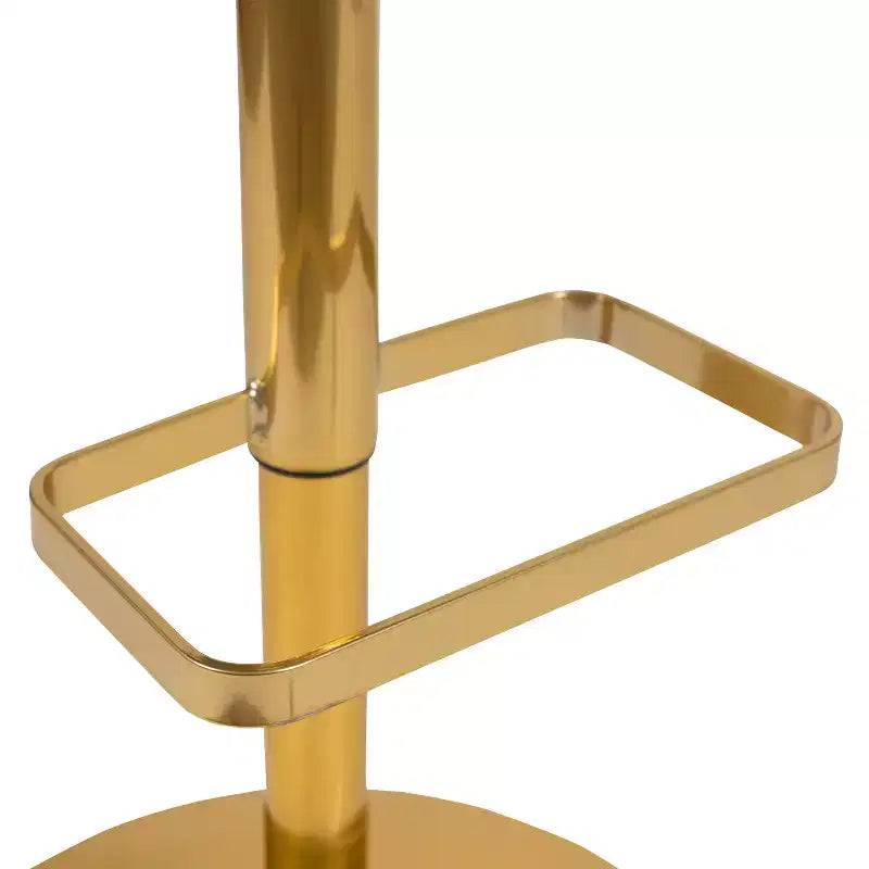 Flash Furniture Tabouret de bar contemporain en vinyle, réglable en hauteur, avec dossier mi-haut arrondi, ensemble de 2