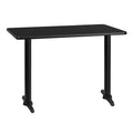 Table rectangulaire en stratifié Emma et Oliver 30x42 avec bases de table de 5x22