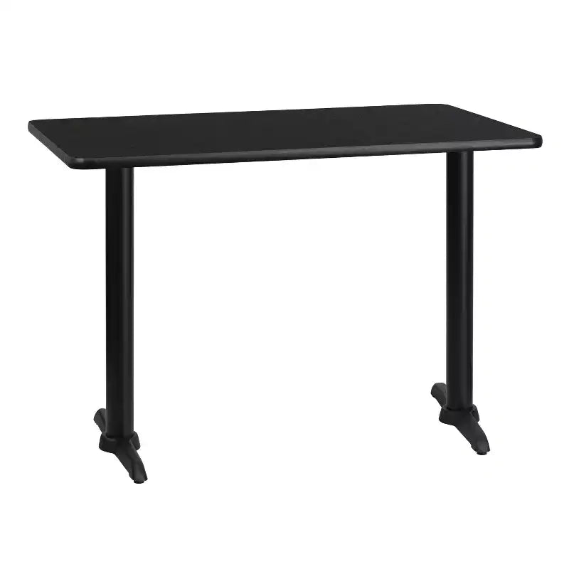 Table rectangulaire en stratifié Emma et Oliver 30x42 avec bases de table de 5x22