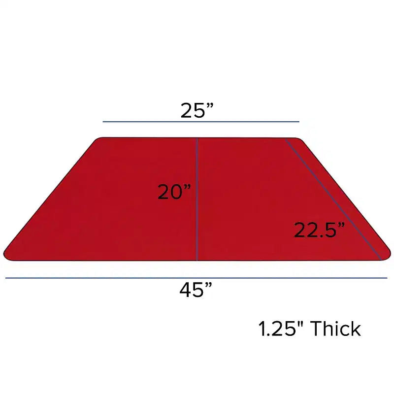 Table d'activités réglable trapézoïdale gris HP stratifié 22,5x45 Emma et Oliver Mobile