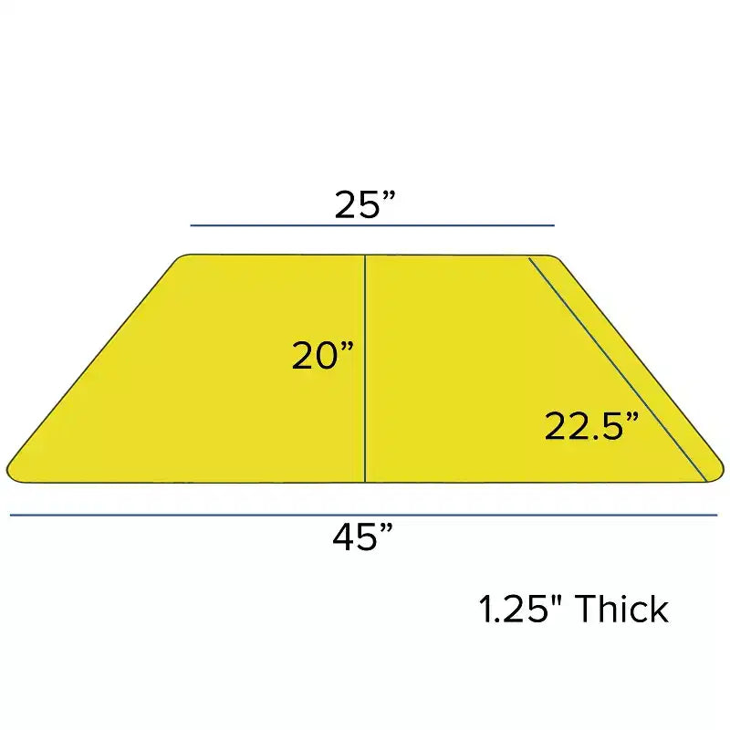 Table d'activités réglable trapézoïdale gris HP stratifié 22,5x45 Emma et Oliver Mobile