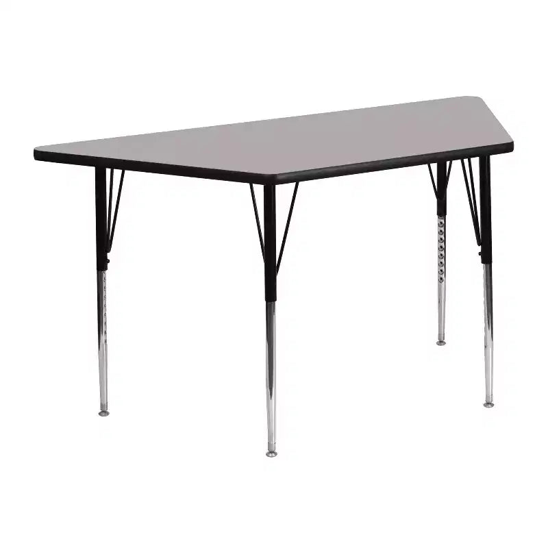 Table d'activités réglable trapézoïdale gris HP stratifié 22,5x45 Emma et Oliver Mobile