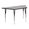Table d'activités réglable trapézoïdale gris HP stratifié 22,5x45 Emma et Oliver Mobile