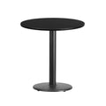 Plateau de table stratifié rond Emma et Oliver 24 avec piètement de table rond de 18