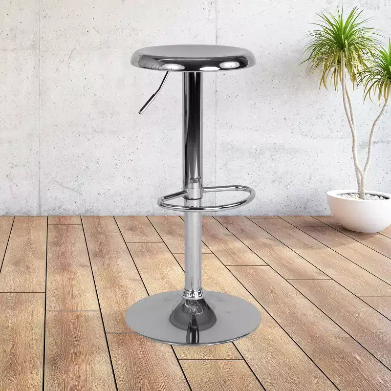 Tabouret de bar rétro Emma et Oliver à hauteur réglable