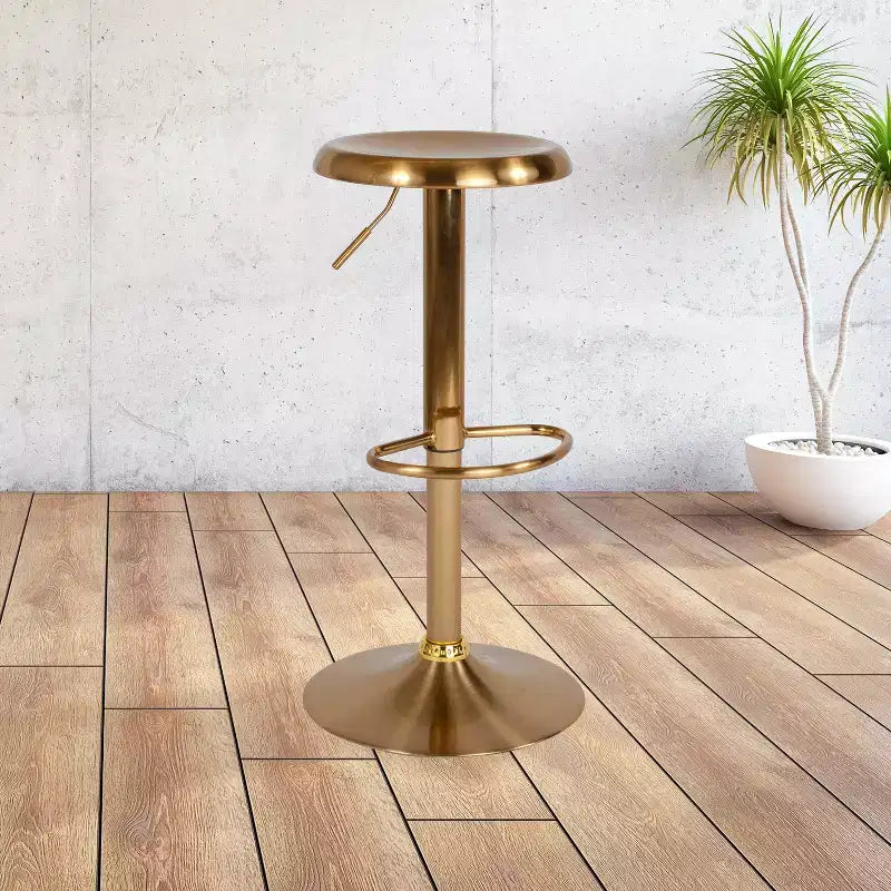 Tabouret de bar rétro Emma et Oliver à hauteur réglable